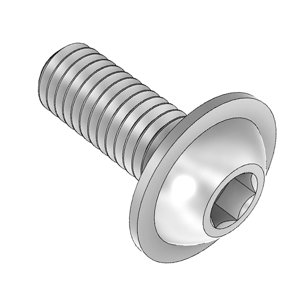M6X16FBHCS-0 MODULAR SOLUTIONS M6X16 FLANGED BUTTON HEAD CAP SCREW M6-1.0 X 16MM